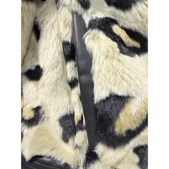Karl Lagerfeld Paris Faux Fur Leopard Print Jacket Women’s XL - Picture 7 of 12